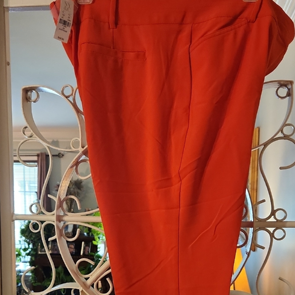 New York & Company Orange Ankle Cropped Pants - Picture 3 of 3